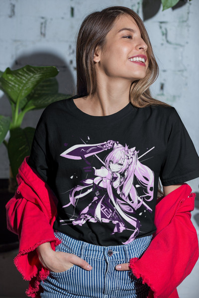 Unisex Genshin Impact Keqing Gaming T-Shirt, Anime Waifu Shirt - 1.jpg