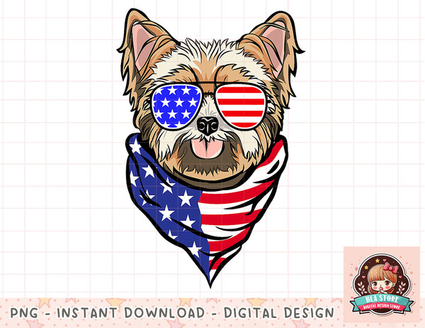 Yorkshire Terrier 4th Of July Funny Patriotic Dog Lover png, instant download, digital print.jpg