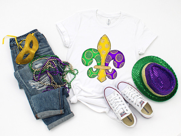 Mardi Gras Color Comfort T-Shirt Louisiana Shirt, Funny Tee, - Inspire  Uplift