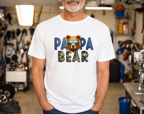 Papa Bear Shirt, Papa Bear With Sunglasses, Gorgeous Father Sweatshirt, Happy Father's Day Shirt, Father's Day Sweatshirt, Dada Bear Sweater - 3.jpg