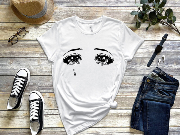 Anime Eyes shirt, Manga SHIRT, Japanese Anime shirt, Love cry tee, Sailor Moon shirt, Anime Jumper, - 2.jpg