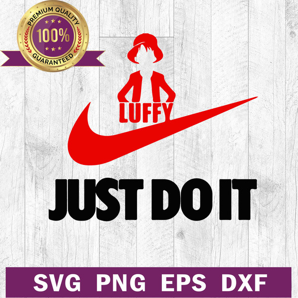 Monkey D Luffy Just Do It Nike SVG