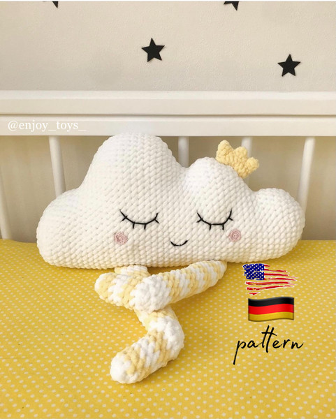 Cloud pillow crochet plush Pattern/ Crochet pillow Amigurumi - Inspire  Uplift