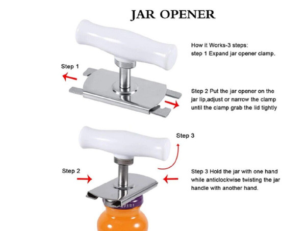 Retractable Bottle Opener Stainless Steel Manual Can Opener Adjustable Jar  Gripper Tight Lid Opener Easy Jar