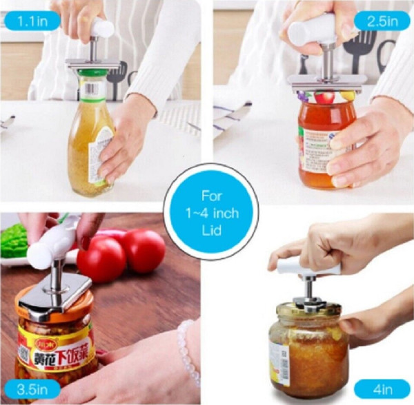 Jar Opener for Weak Hands, Jar Opener Tool - Powerful Lid and Jar Opener, Quick Opening for Cooking & Everyday Use, Wrench for Seniors Arthritis