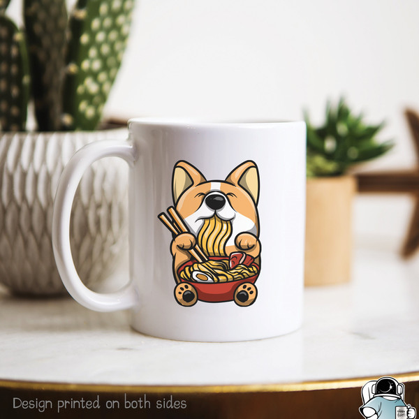 Corgi Ramen Noodles Mug, Ramen Corgi Gift, Kawaii Dog, Japanese Dog Noodles, Kawaii Ramen Gift, Japanese Corgi Mug, Kawaii Gift, Ramen Cup - 1.jpg