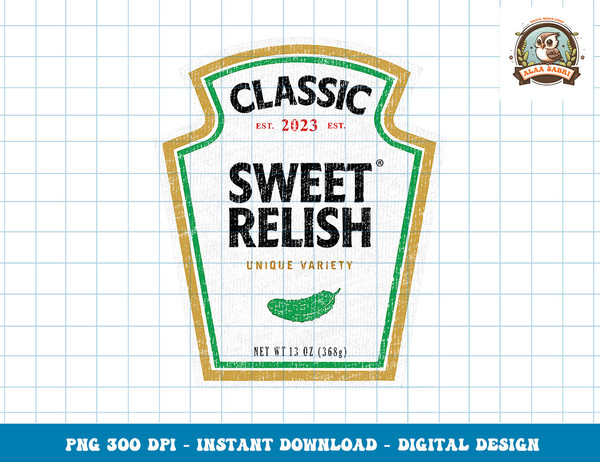 Vintage Sweet Relish DIY Halloween Condiment Green Pickle png, sublimation copy.jpg