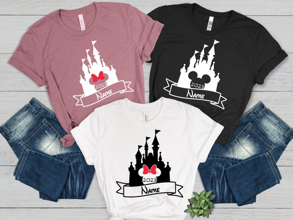 Disneyland Custom Name Shirts, Mickey And Minnie T-shirt, Disney Couple Shirt, Disney Castle Shirt, Disney Family Vacation, Disneyworld Tee - 3.jpg