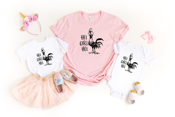 Hei Girl Hei Shirt, Moana Chicken Character Shirt, Disney Characters T-shirt, Disney Moana Chicken Tee, Disney T Shirt, Funny Disney gift T - 1.jpg