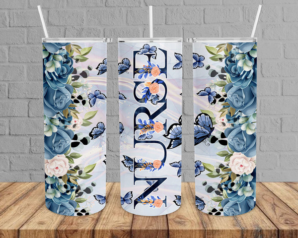 Nurse Tumbler, Flower Tumbler, Nurse Skinny Tumbler.Jpg