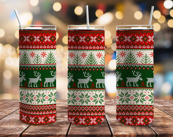 Traditional Christmas Sweater Tumbler, Traditional Christmas Sweater Skinny Tumbler.Jpg