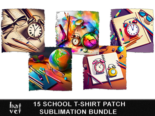 Back To School T-Shirt Design Bundle  School TShirt Print  Rainbow School  Shirt Print Design  School TShirt Sublimation Background - 3.jpg