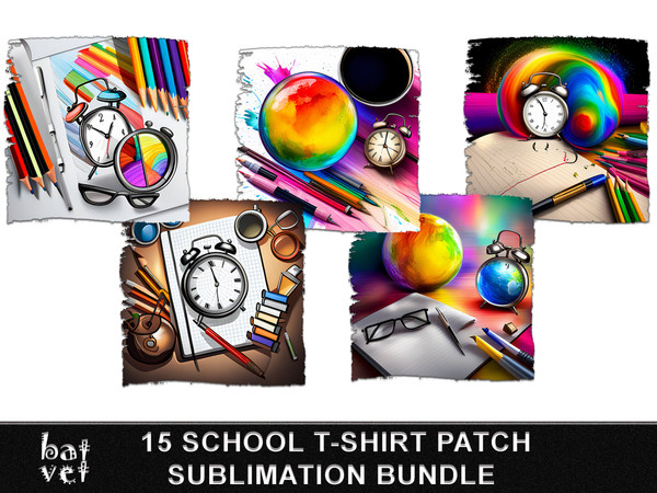 Back To School T-Shirt Design Bundle  School TShirt Print  Rainbow School  Shirt Print Design  School TShirt Sublimation Background - 4.jpg