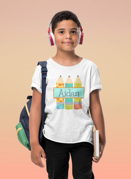 Personalized Back to School Kids Shirt - Back to School Name Toddler Shirt - Custom Boy Toddler Tee - 3.jpg