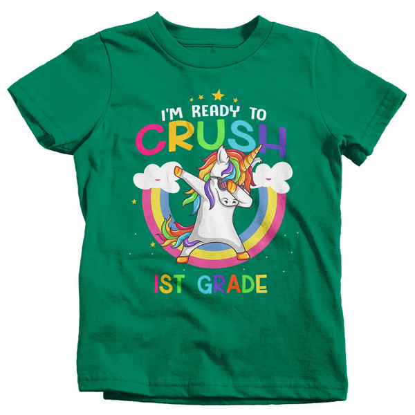 Kids 1st Grade T Shirt First Grade Shirt Girl's Crush 1st Grade Unicorn Shirt Cute Back To School Shirt Dabbing Unicorn Shirt - 4.jpg