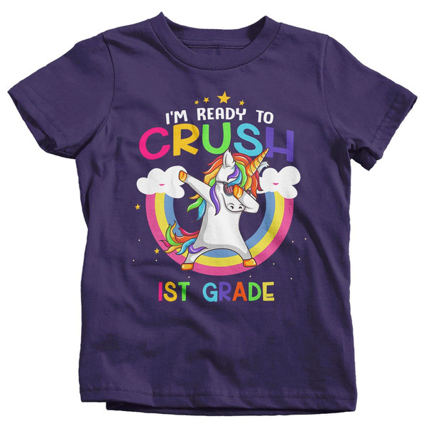 Kids 1st Grade T Shirt First Grade Shirt Girl's Crush 1st Grade Unicorn Shirt Cute Back To School Shirt Dabbing Unicorn Shirt - 6.jpg