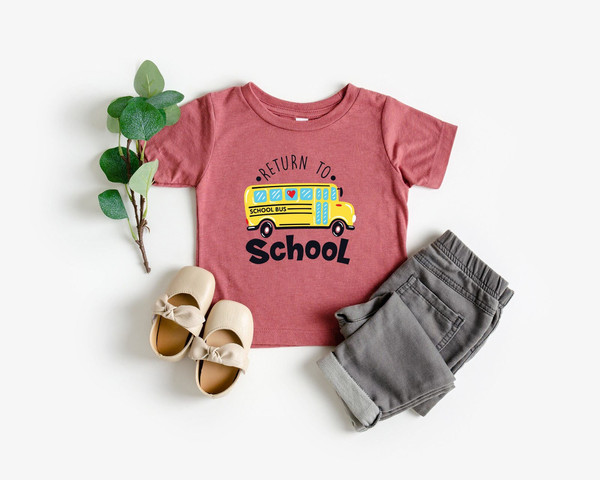 Return to school Shirt, Back to School Shirt, School Bus Shirt, School shirt, Back to school shirt, School bus shirt, 1st day of school tee - 1.jpg
