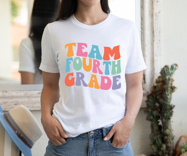 Team Fourth Grade, Retro Fourth Grade Team, Back To School, 4th Grade Teacher, 4th Grade Novelty T-Shirt - 2.jpg