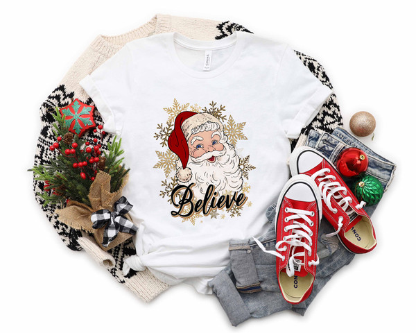 Believe Christmas Shirt, Christmas Shirt, Christmas Family Shirts, Believe Santa Shirt, Christmas Gift, Holiday Gift, Christmas Santa Shirt - 2.jpg