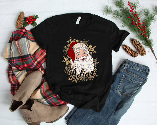 Believe Christmas Shirt, Christmas Shirt, Christmas Family Shirts, Believe Santa Shirt, Christmas Gift, Holiday Gift, Christmas Santa Shirt - 3.jpg