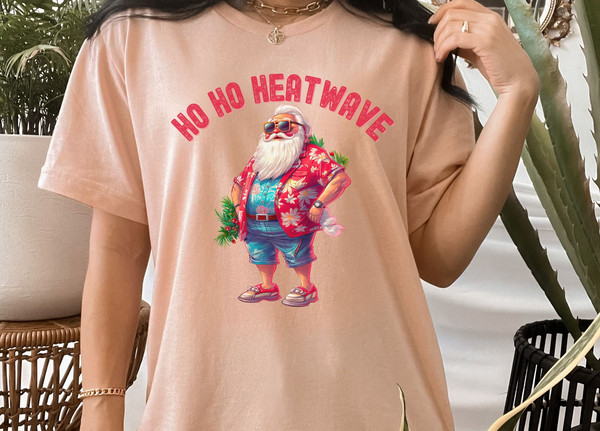 Ho Ho Christmas in July T-Shirt, Christmas Vacation Santa Shirt, Beach Christmas Tee, Gifts for Xmas in July, Summer Christmas T Shirts - 4.jpg