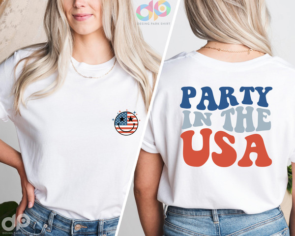 Party In The Usa Shirt, Vintage America Flag Shirt, 4th of July Shirt, Patriotic Shirt, Memorial Day Tee, Fourth of July, Independence Day - 1.jpg