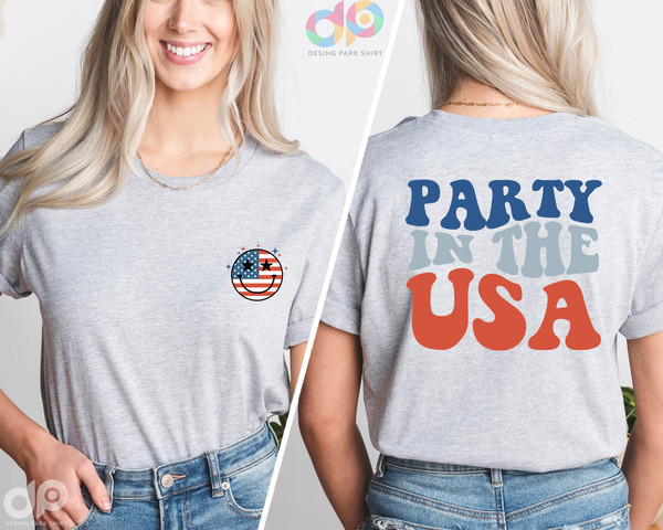 Party In The Usa Shirt, Vintage America Flag Shirt, 4th of July Shirt, Patriotic Shirt, Memorial Day Tee, Fourth of July, Independence Day - 3.jpg