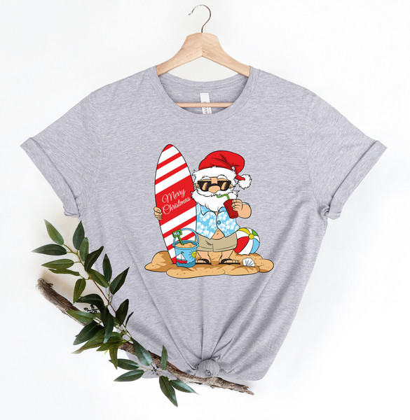 Christmas in July Shirt, Santa Shirt, Vacation Shirt, Mid of Year Shirt, Summer Vacation Shirt, Summer Santa Shirt, Holiday Vacation Shirt - 4.jpg