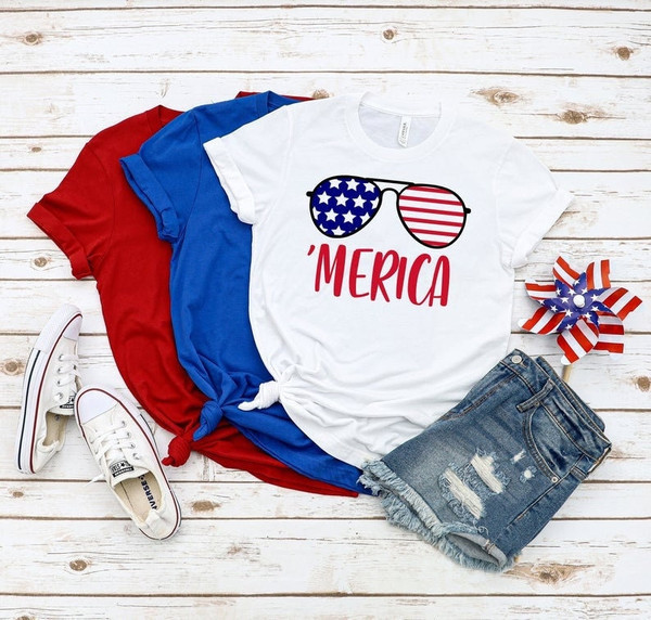 Merica Shirt, 4th of July Shirt, 4th of July, Merica Glasses Shirt, 4th of July Glasses Shirt, Merica Unisex Shirt, Merica Women Shirt, - 1.jpg