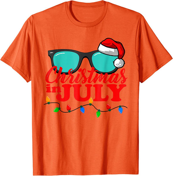 Christmas In July Santa Hat Sunglasses Summer Celebration T-Shirt - 41699 - 8.jpg