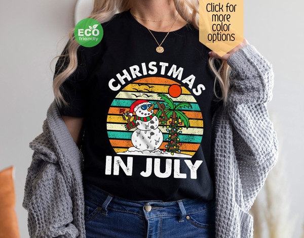 Vintage Melting Snowman Shirt, Funny Christmas in July Shirt, Hawaiian Christmas, Christmas in Summer Gift - 2.jpg