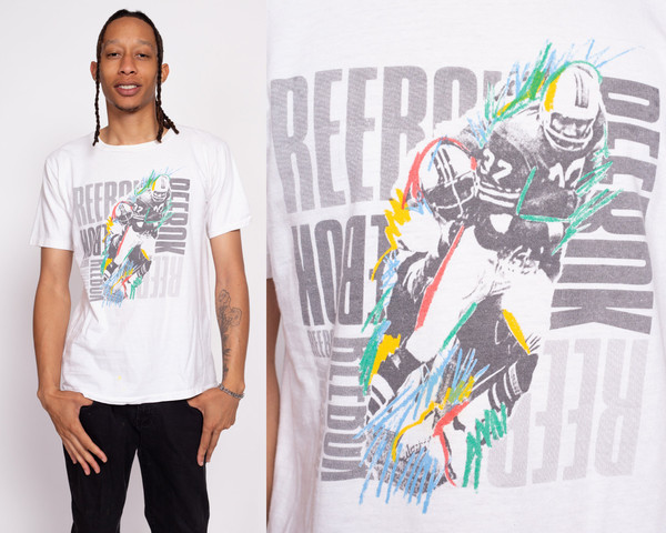 90s Reebok NFL T Shirt - Men's Medium  Vintage Football Graphic Tee - 1.jpg