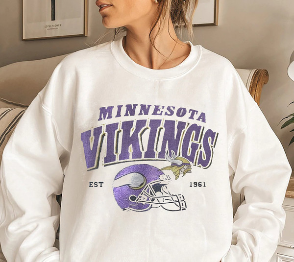 Vikings Football Unisex Tee Tops - Minnesota Football Shirt - Vikings Football, Vikings T-Shirt, Football Apparel Tee, Vikings Sweatshirt - 1.jpg