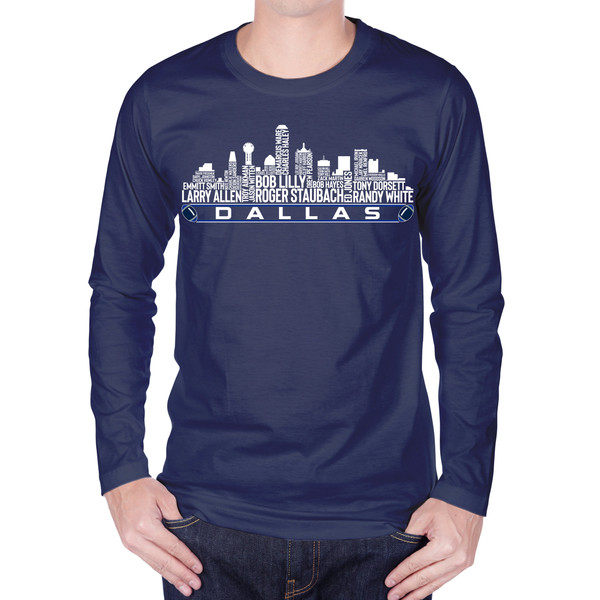 Dallas Football Team All Time Legends, Dallas City Skyline shirt - 4.jpg