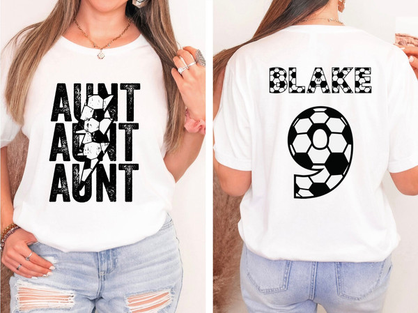 Custom Soccer Aunt Shirt, Aunt Soccer Tee, Aunt Gift, Soccer Season Shirt, Aunt Shirt, nephew Soccer player shirt, aunt game day shirt - 1.jpg