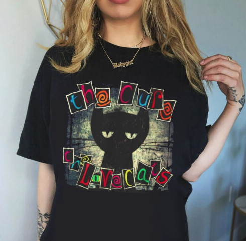 Vintage The Cure Love Cats T-Shirt.png