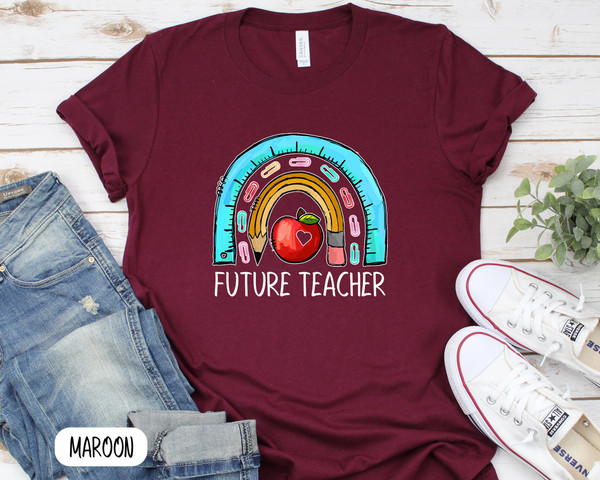 Future Teacher T-Shirt, Kindergarten Teacher T-Shirt, Teacher Shirt, Teacher Gift Ideas, Maestra Gift, Gift for Future Teacher, Teacher est - 5.jpg