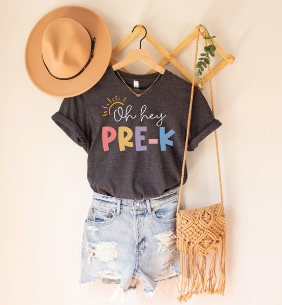 Oh Hey Pre-K Teacher Shirt, PreK Teacher Shirt, Pre K Teacher TShirt, PreK T Shirt, PreK Sweatshirt, PreK Shirt for Teacher Team, PreK Squad - 1.jpg