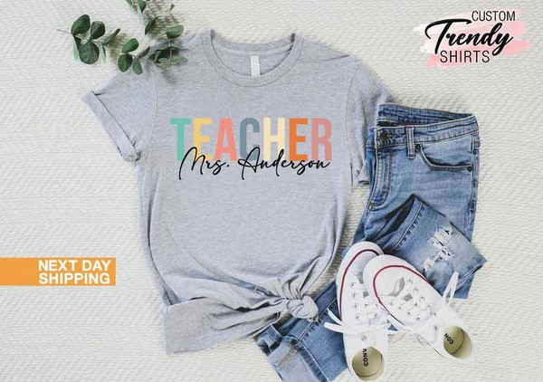 Custom Teacher Shirt, Teacher Team Shirts, Personalized School Tshirt, Teacher Gift, Customized Name Teacher Shirt, Elementary Teacher Shirt - 4.jpg