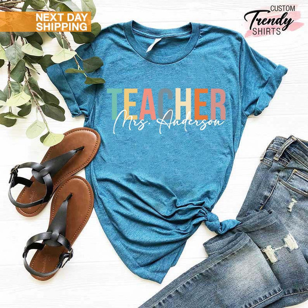 Custom Teacher Shirt, Teacher Team Shirts, Personalized School Tshirt, Teacher Gift, Customized Name Teacher Shirt, Elementary Teacher Shirt - 9.jpg
