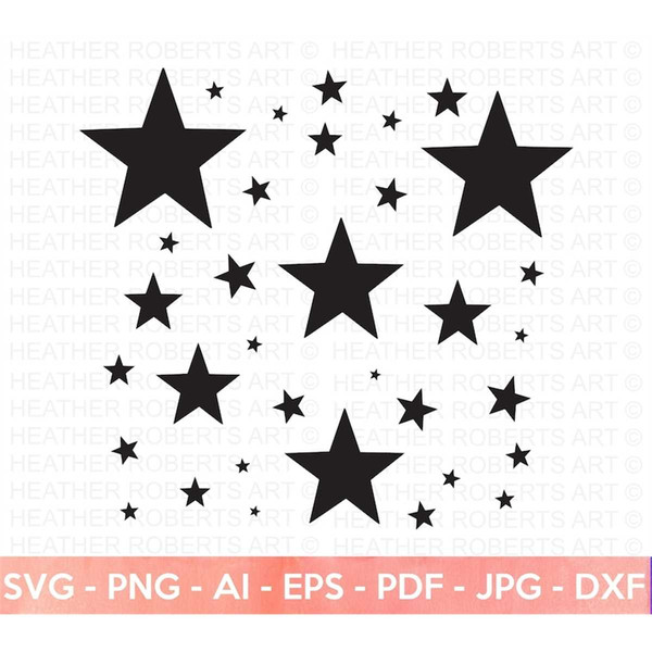 Stars SVG Sparkle Stars SVG Star Clipart Instant Download 