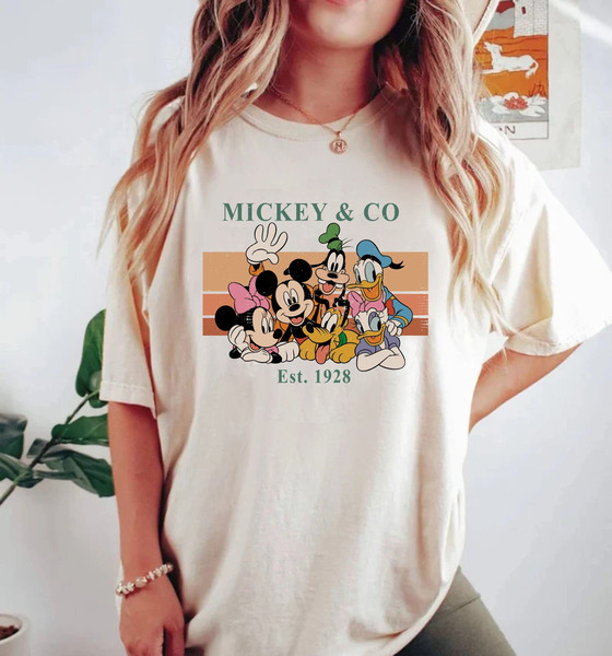 Vintage Mickey & Co 1928 Comfort Colors® Shirt, Mickey and Friends Shirt, Disneyland Shirt, Disneyworld Shirt, Disney Family Matching Shirt - 1.jpg