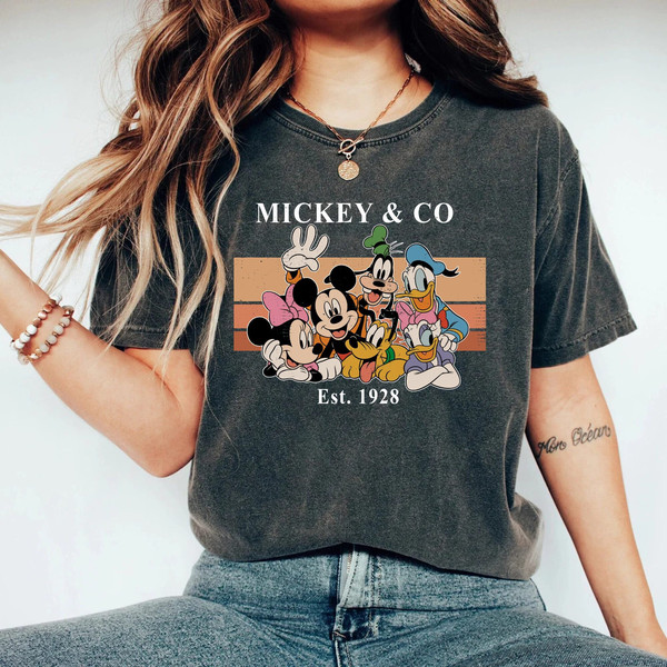 Vintage Mickey & Co 1928 Comfort Colors® Shirt, Mickey and Friends Shirt, Disneyland Shirt, Disneyworld Shirt, Disney Family Matching Shirt - 2.jpg