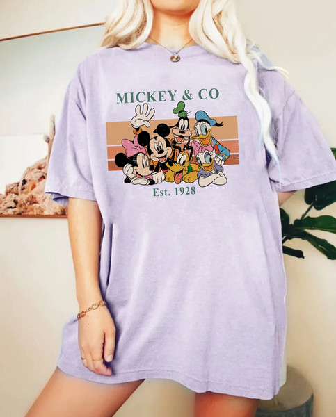 Vintage Mickey & Co 1928 Comfort Colors® Shirt, Mickey and Friends Shirt, Disneyland Shirt, Disneyworld Shirt, Disney Family Matching Shirt - 3.jpg
