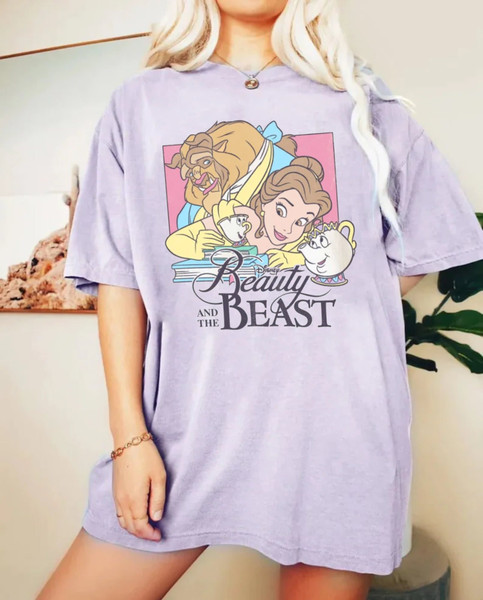 Beauty and The Beast Comfort Colors® Shirt, Disney Princess Shirt, Belle Princess Shirt, Retro Disney, Disneyworld Shirt, Disney Girl Shirt - 2.jpg