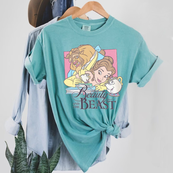 Beauty and The Beast Comfort Colors® Shirt, Disney Princess Shirt, Belle Princess Shirt, Retro Disney, Disneyworld Shirt, Disney Girl Shirt - 4.jpg