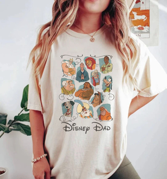 Vintage Disney Dad Comfort Colors® Shirt, Disney Characters Shirt, Fathers Day Shirt, Disneyworld Shirt, Disney Father Family Shirt,Dad Gift - 1.jpg