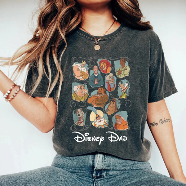 Vintage Disney Dad Comfort Colors® Shirt, Disney Characters Shirt, Fathers Day Shirt, Disneyworld Shirt, Disney Father Family Shirt,Dad Gift - 2.jpg