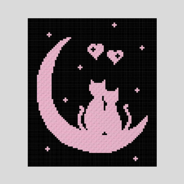 crochet-C2C-night-cats-graphgan-blanket