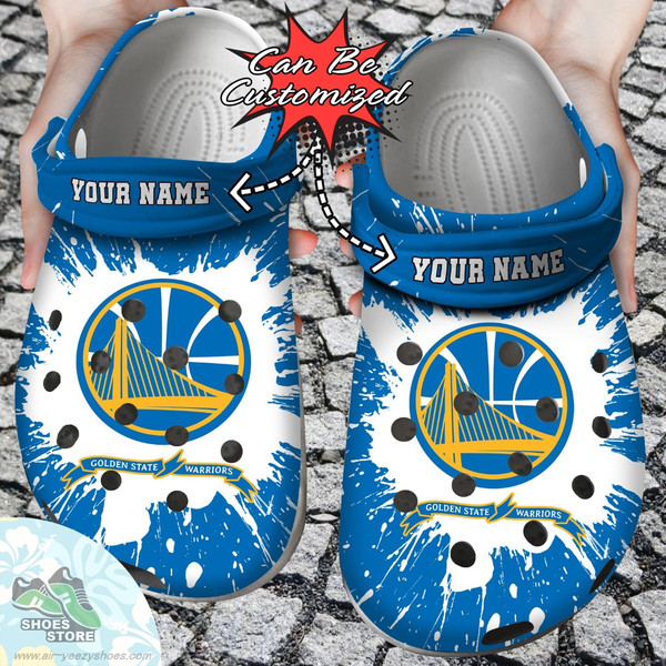 Golden State Warriors Team Clog Shoes, Basketball Crocs Shoe